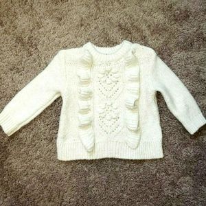Zara babygirl cream colored cable knit sweater